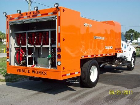 Orange Public Works Fuel Lube Truck