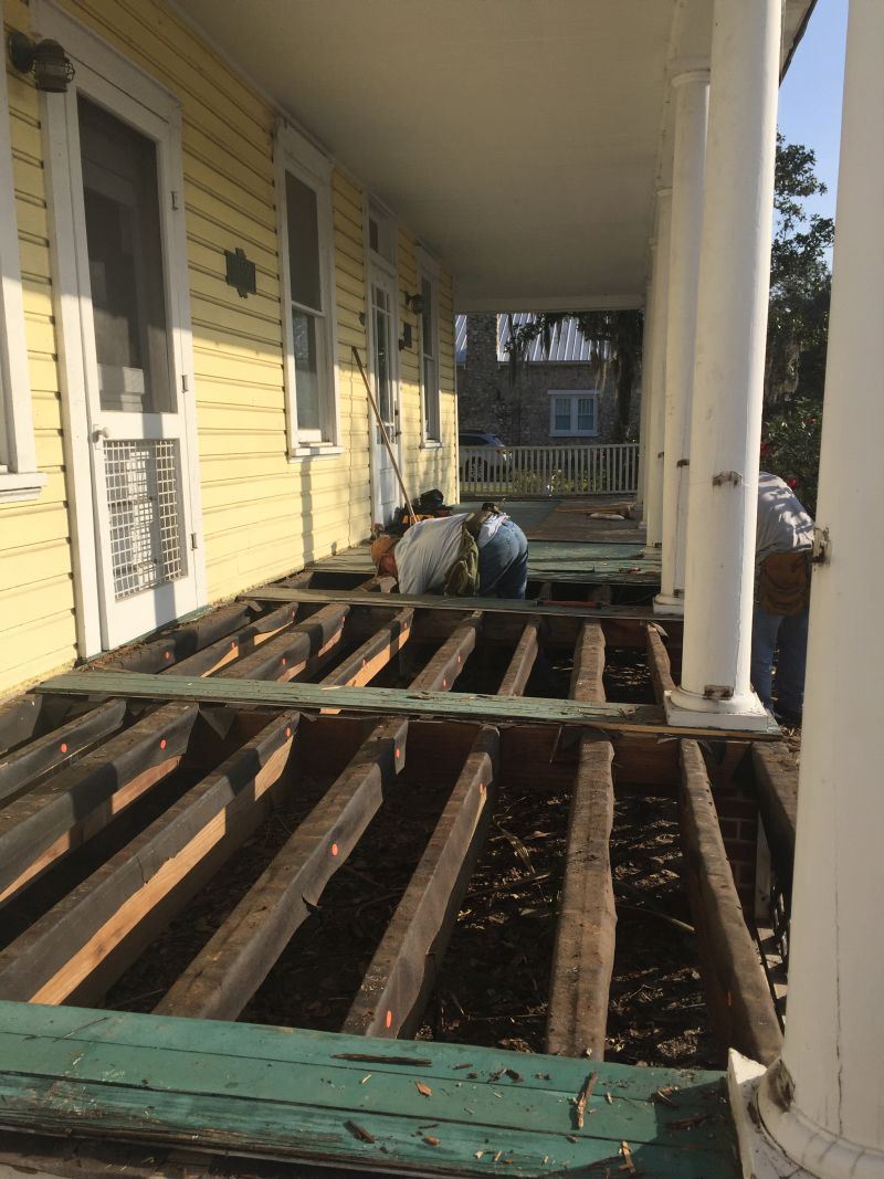 Front Porch Flooring Removed