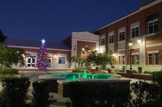 Photo of City Hall during Christmastime