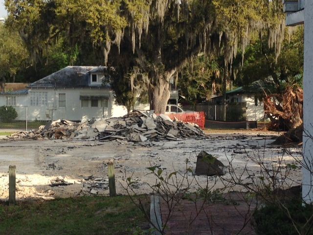Parking Lot with ripped out asphalt