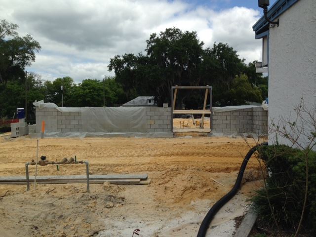 grey wall in construction