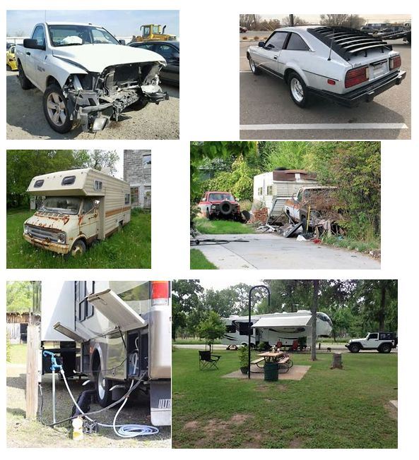 Dilapidated Vehicles and RVs